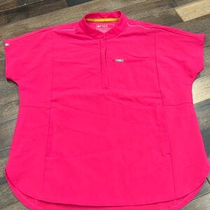 Figs montex scrub top pink medium EUC